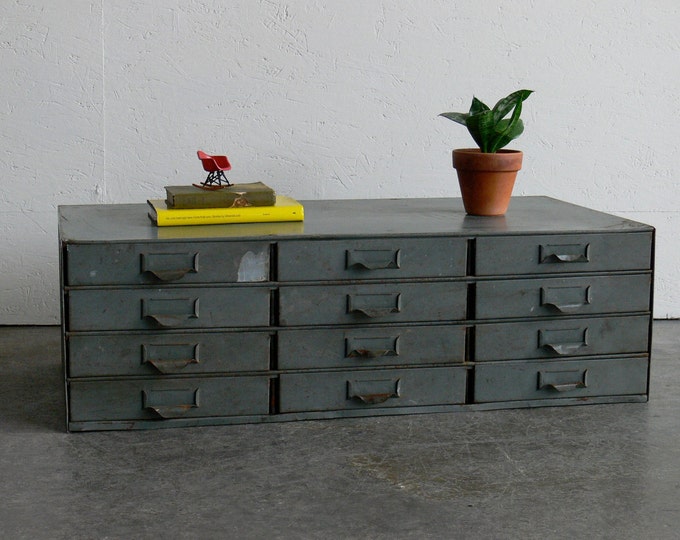Vintage Metal Filing Drawer Etsy