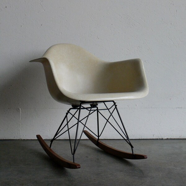 Eames for Herman Miller Fiberglass Arm Chair Rocker-RAR