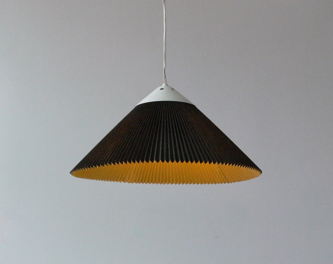 Featured listing image: Modernist Dansk International Attributed Memphis Styled Pleated Pendant Lamp