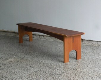 Handmade Primitive Inspired Cherry Bench (2 Available)