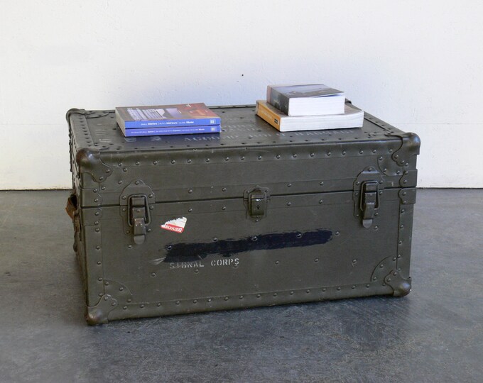 Vintage Military Trunk Etsy