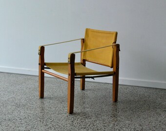 Vintage Safari Sling Chair for Gold Metal Furniture Co.
