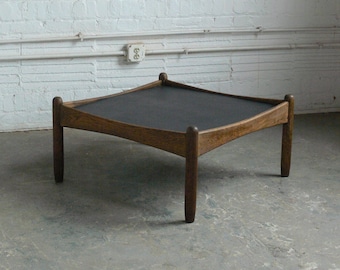 Swedish Slate Top Coffee Table Attributed to Eric Merthen