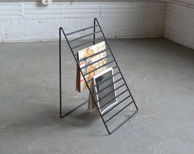 Vintage Wire Hanging Magazine Rack Etsy