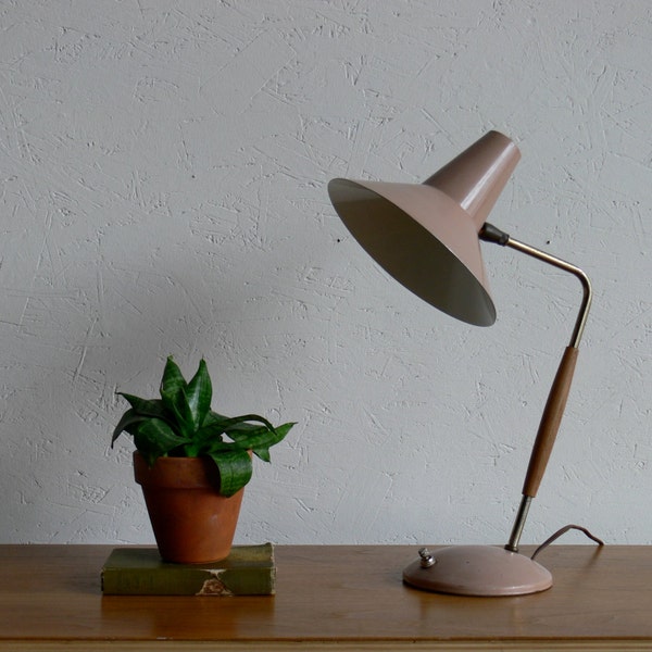 Vintage Mid Century Modern Metal Side Lamp