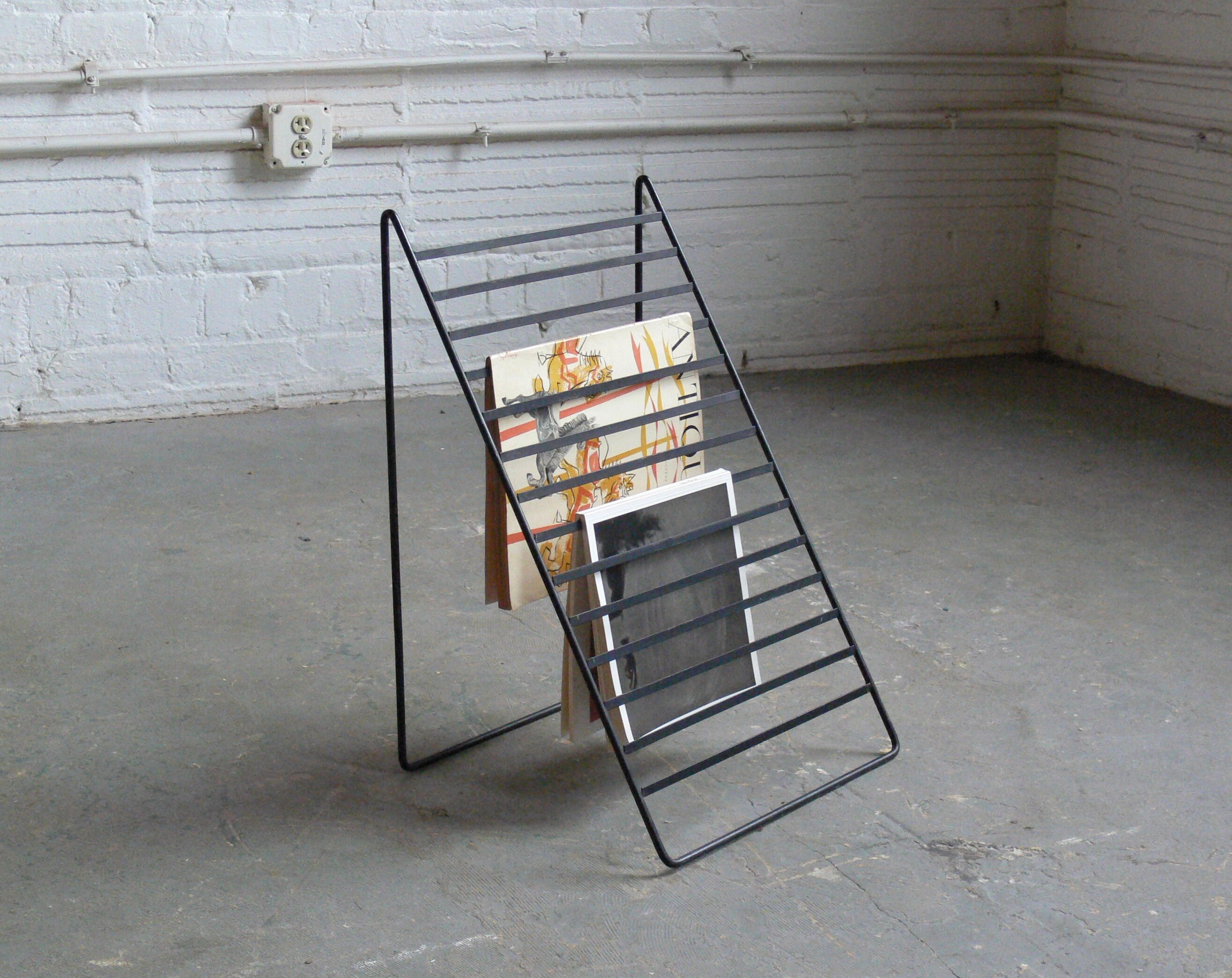 Vintage Wire Hanging Magazine Rack Etsy