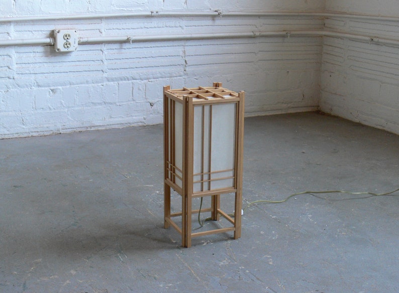 Vintage Japanese Inspired Paper Table Lamp Lantern