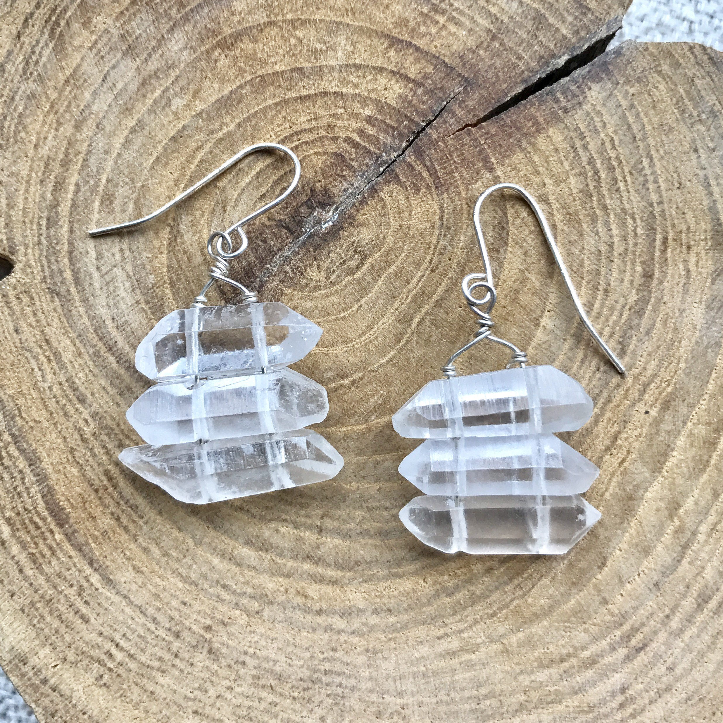 Quartz Ladder Earrings