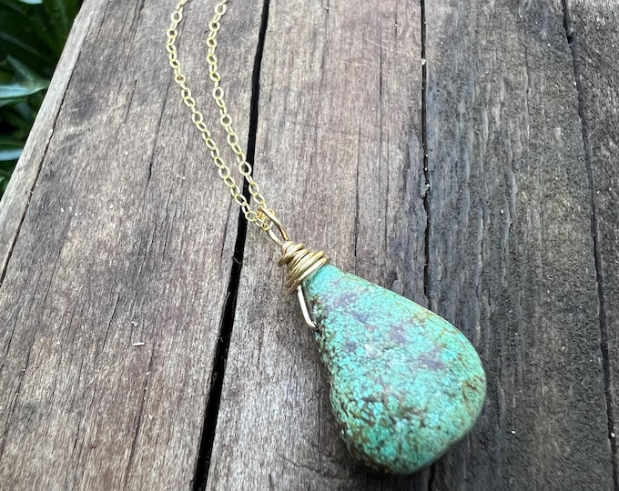African Turquiose Jasper Pendant Necklace