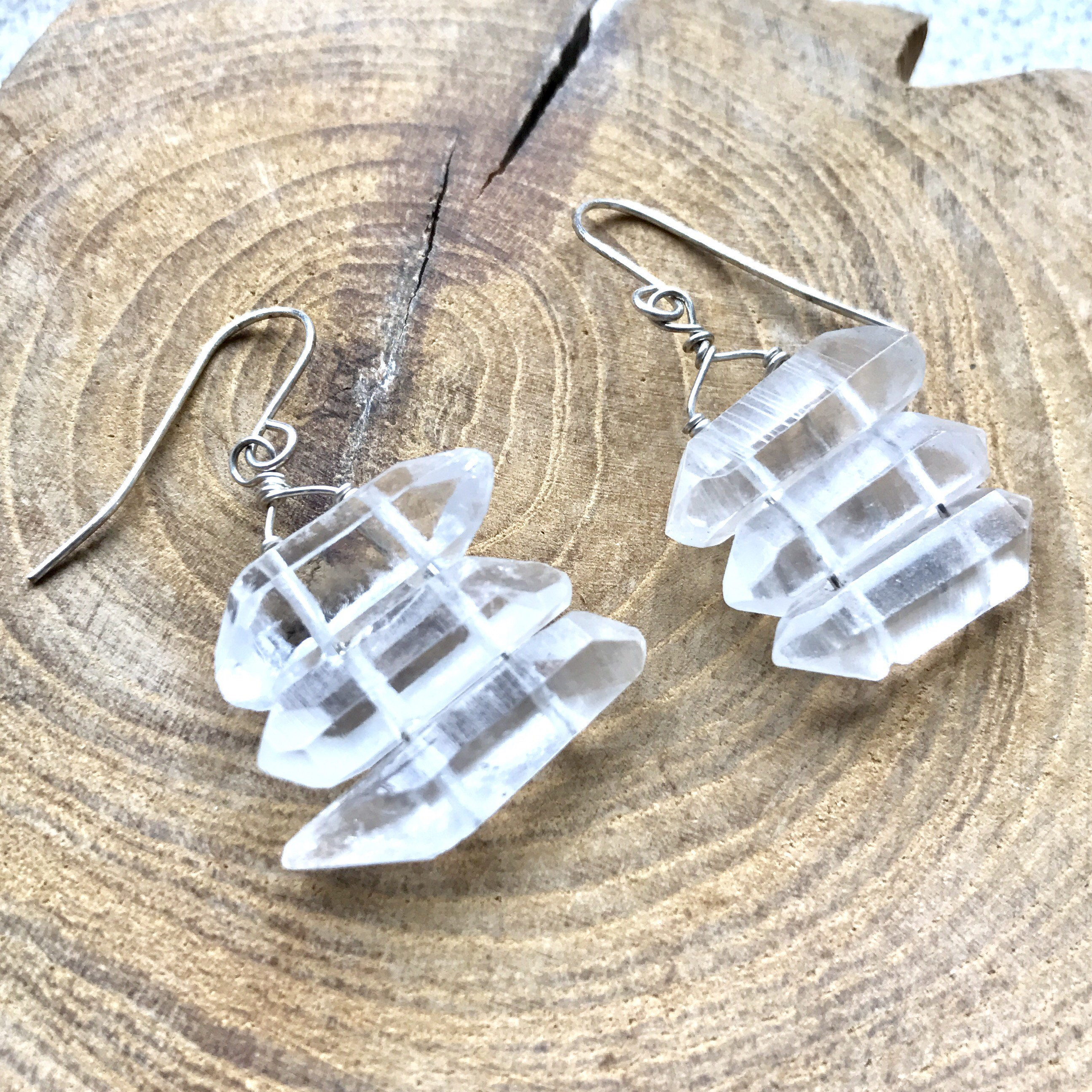 Quartz Ladder Earrings