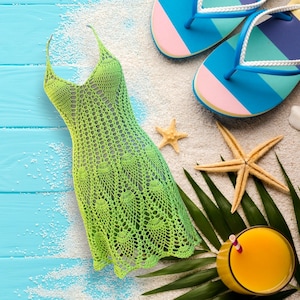 Benutzerdefinierte häkeln Strandkleid: Halter Tunika Cover-Up