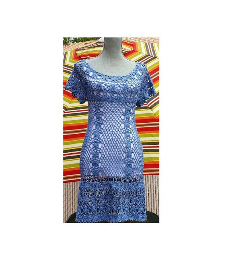 Beach Dress / Cover up / Hand Crochet Cotton Made to Order - Etsy