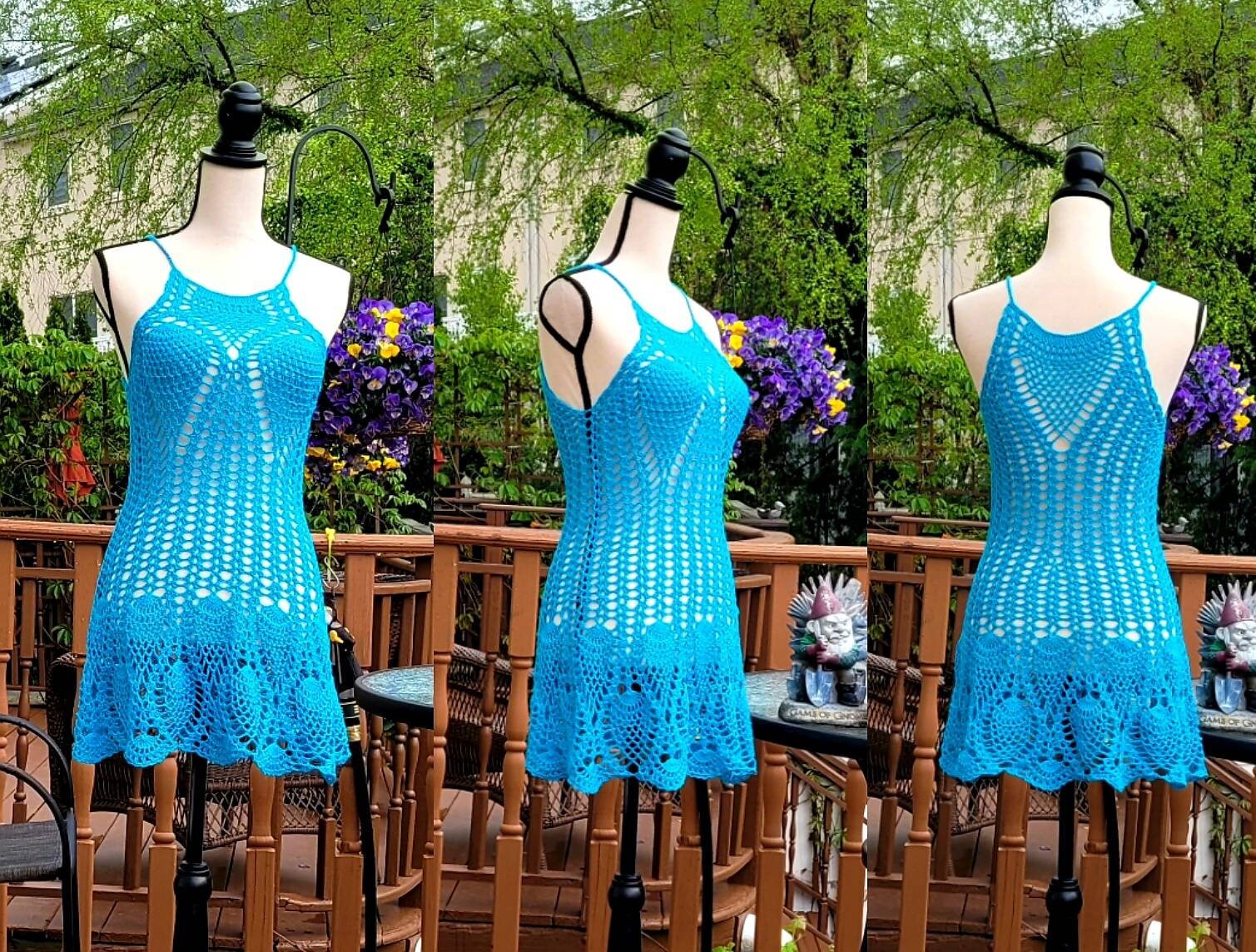 Beach Dress Cover up Hand Made Crochet Lace Cotton Any Size Etsy