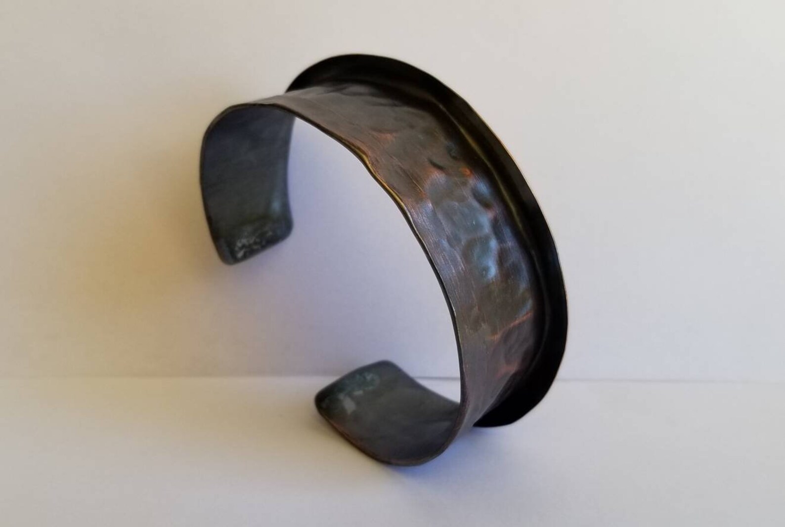 Hammered Copper Cuff Mens or Womens Flared Original Etsy