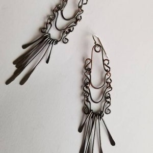 Copper Boho Dangle Earrings