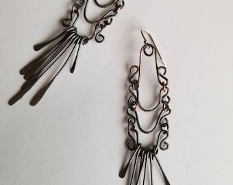 Boucles d'oreilles pendantes Boho en cuivre