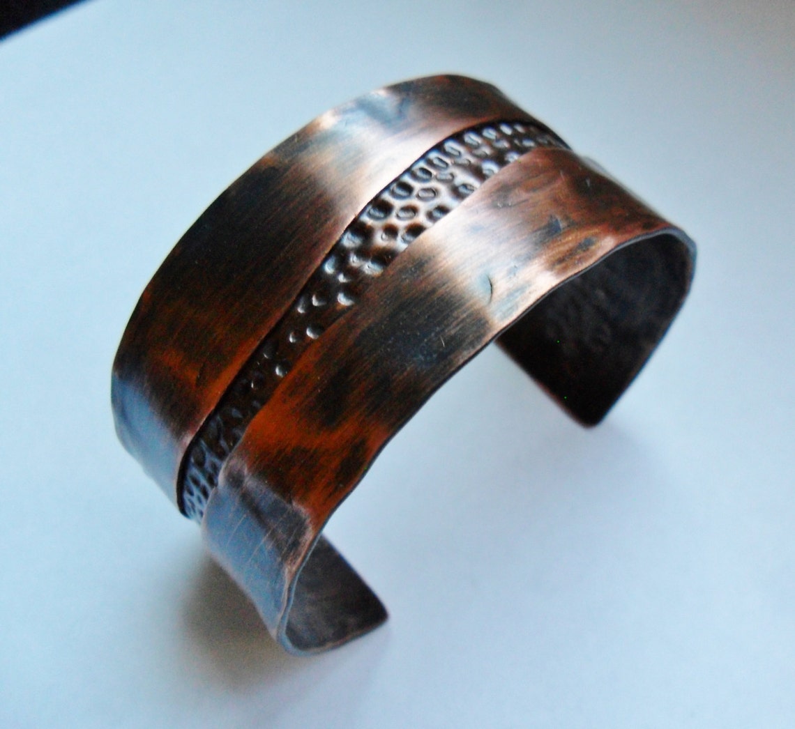 Mens Copper Jewelry Mens Copper Cuff Bracelet Womens Copper Etsy