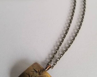 Brass Abstract Tree Branch Necklace