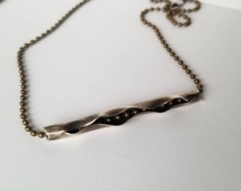 Flowing river design sterling necklace