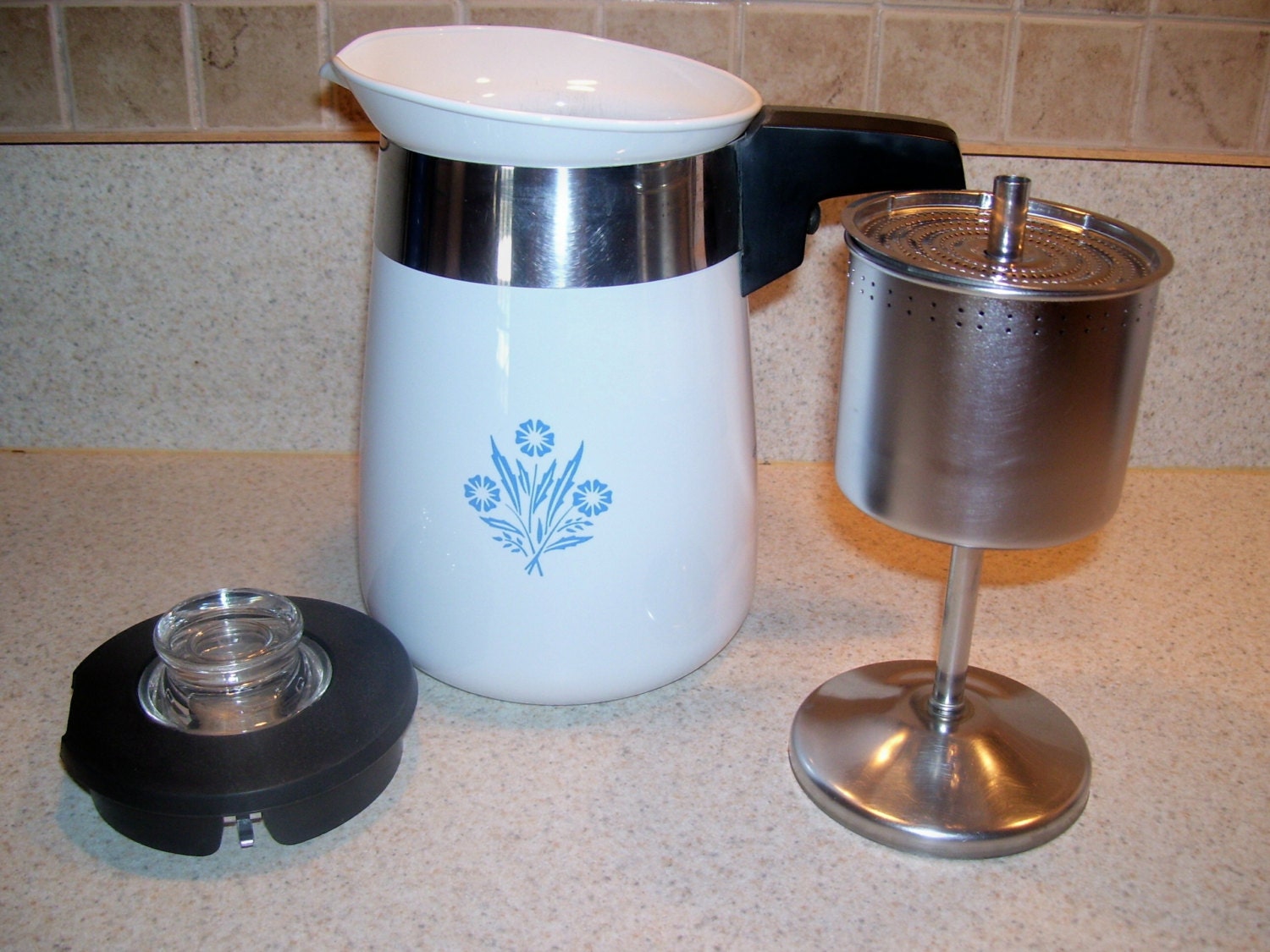 Corning Ware vintage 4 cup Coffee Pot Percolator Very Nice Etsy