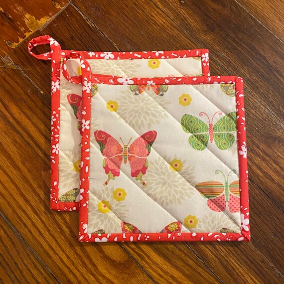 Set of Springtime Butterfly Pot Holders Etsy