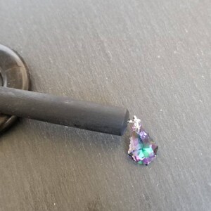 Shawl pin - Black Stick, Black Horn Donut Ring, Swarovski Baroque Crystal in Paradise Shine
