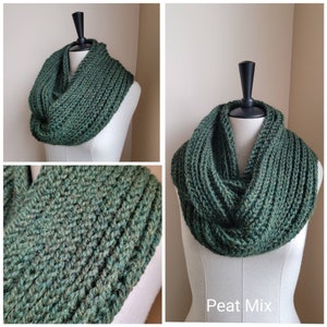 MORE COLORS - Alpaca and Wool Rib Infinity Scarf - 9 Colors