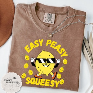 Lemon Coquette, Preppy Lemon Summer, Girly Summer Shirt, Easy Peasy, Comfort Colors T-shirt, Lemon Shirt, Lemonade T-shirt, Lemon Squeesy