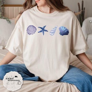 Comfort Colors®, Ocean Lover Gift, Seashell T-Shirt, Beach T-Shirt, Aesthetic Shirt, Summer Woman Shirt, Sea T-shirt, Unisex T-shir