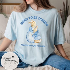 Fight Fascism, Born to be tender forced to fight fascism, Comfort Colors T-shirt, Resist Shirt, Resistance Shirt, Political T-shirt