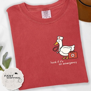 Maglietta per infermiere &quot;Silly Goose&quot;, maglietta divertente per infermiere Comfort Colors®, maglietta per infermiere RN, maglietta per infermiere del pronto soccorso, regalo per infermiere, maglietta divertente per emergenze