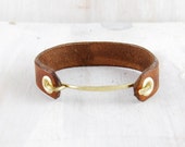 Leather and Brass Men's Cuff, "Waylon," fail CANOE