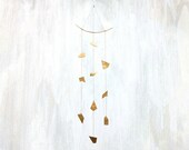 3 Strand Mobile with Organic Forged Brass and Vintage Brass Chain