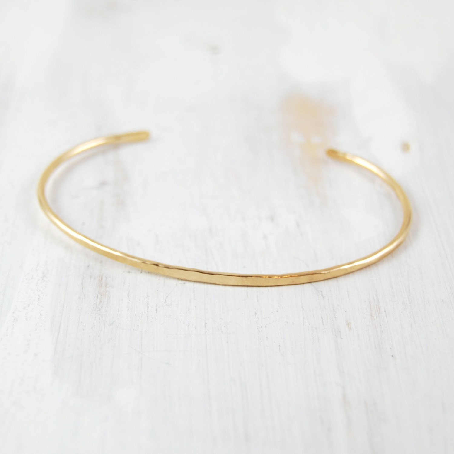 Thin Gold Bracelet Simple Cuff Etsy
