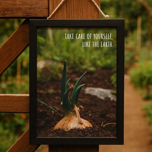 Set 10 Earthful Life Photographic Prints | Positive Phrases in Italian and English | Mindfulness Wall Poster | Zen Decoration A4-A3
