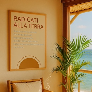 Set 10 Earthful Life Motivational Posters | Inspirational Phrases in Italian and English | Printable Art | Zen Decoration A4-A3