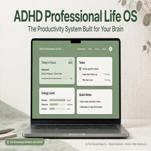 ADHD Productivity OS | Interactive Browser App (Digital Download)