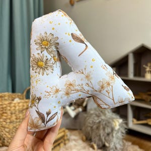 Letras de algodón 3D Nombre del niño | Decoración de habitación infantil personalizada | Letras de tela para pared, hechas a mano