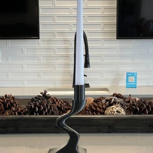 Minimalist black candle holder-3D printed modern decor