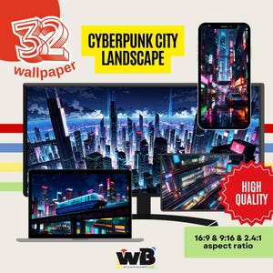 Cyberpunk City Wallpaper Futuristic Cityscape Art Aesthetic iPhone Background Cyberpunk Illustration Desktop Wallpaper