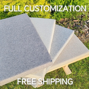Custom Bench Cushion - Custom Chair Cushion - Custom Window Seat Cushion | Kallax Cushion | Indoor and Outdoor | Linen | Free Shipping