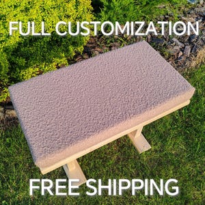 Custom Bench Cushion - Chair & Window Seat Cushion | Indoor and Outdoor | Linen, Boucle, Burlap | Foam or Fiber Fill