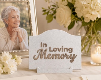 In Loving Memory Sign | Memorial Table Decor | Funeral Keepsake 5x7