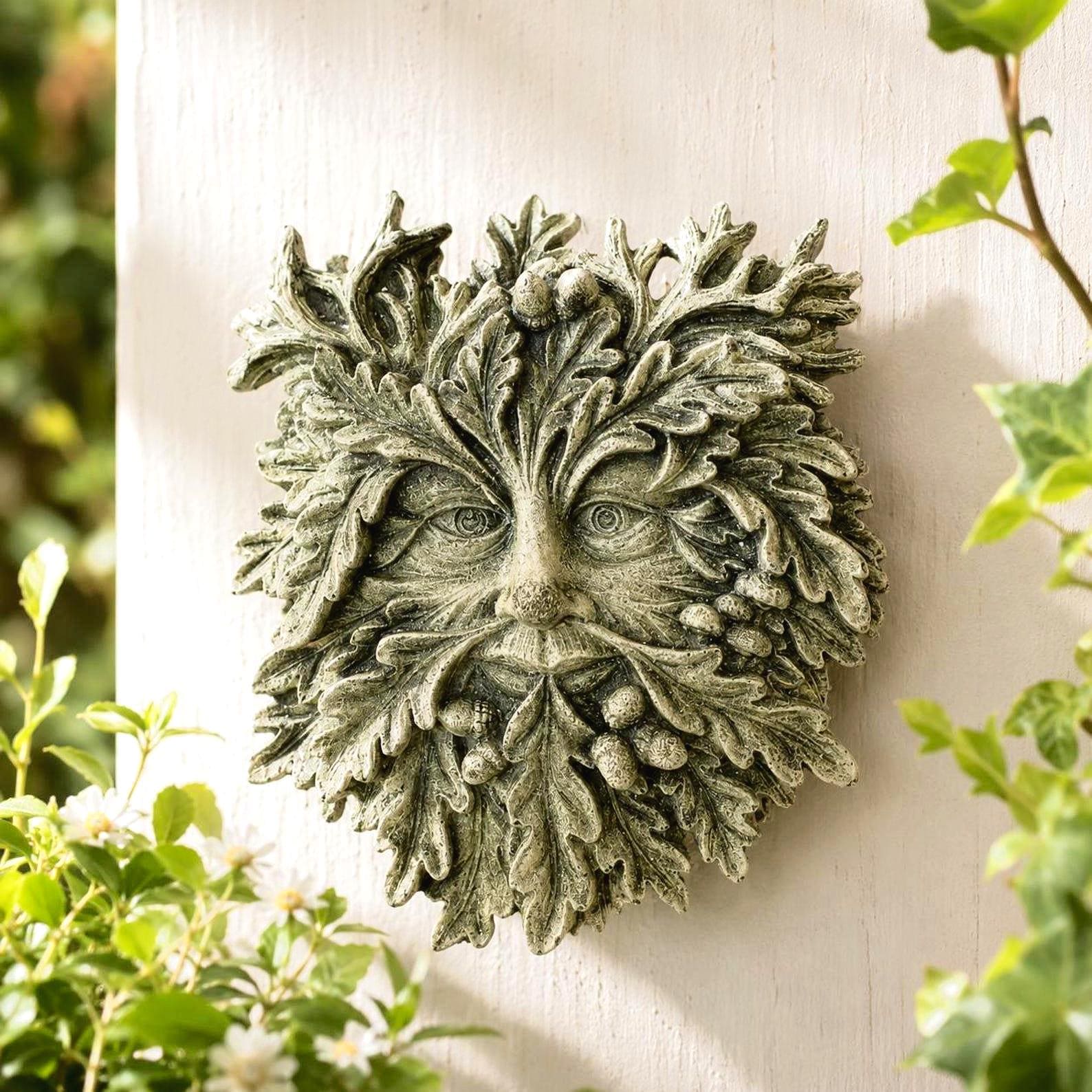 Garden Stone Sculpture Green Man - Etsy