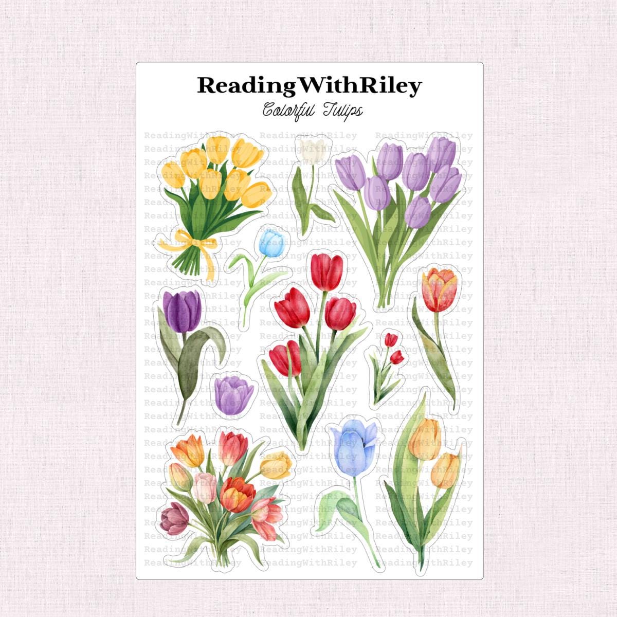 Colorful Tulips Sticker Sheet - Etsy