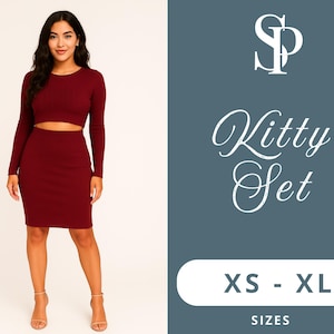 Two-Piece Top & Skirt Sewing Pattern PDF | xs-xl | Beginner-Friendly Co-Ord Set | Instant Download | DIY Women's Outfit