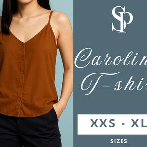 Tank Top Sewing Pattern PDF | Easy DIY Cami Top | Instant Download | Sleeveless Shirt Pattern | Sizes xxs - xl | Beginner Friendly