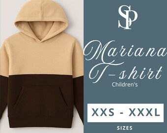 Kids Hoodie Sewing Pattern PDF | Children’s Pullover Sweatshirt | Unisex Hoodie Pattern | Digital Download | Sizes XXS - XXXL