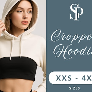 Mädchen Crop Top Hoodie Mit Kapuze – Sweatshirt Im Kurzschnitt, Uni, Für Sport & Freizeit