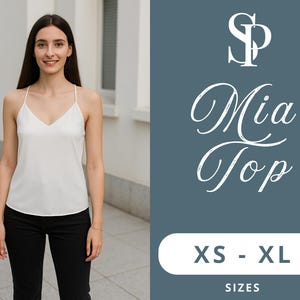 PDF Sewing Pattern Women’s Top | A4 Format | XS–XL | V Neck Tank Top | Beginner Friendly | Instant Download